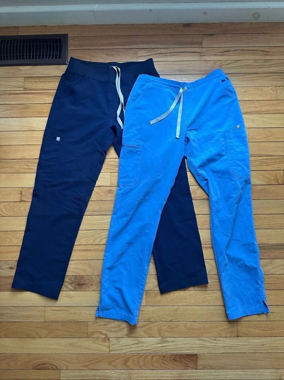 Bundle of 2 Pairs of Figs Scrub Bottoms Women's Small Blue Navy
